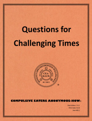 Cover of the workbook titled "Questions for Challenging Times"