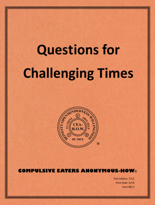 Cover of the workbook titled "Questions for Challenging Times"