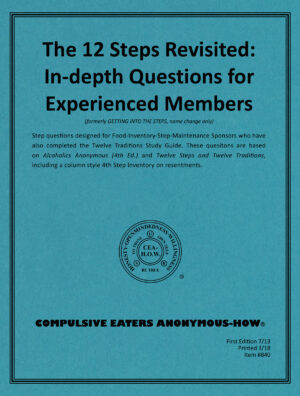 Cover of the workbook titled "The 12 Steps Revisited"