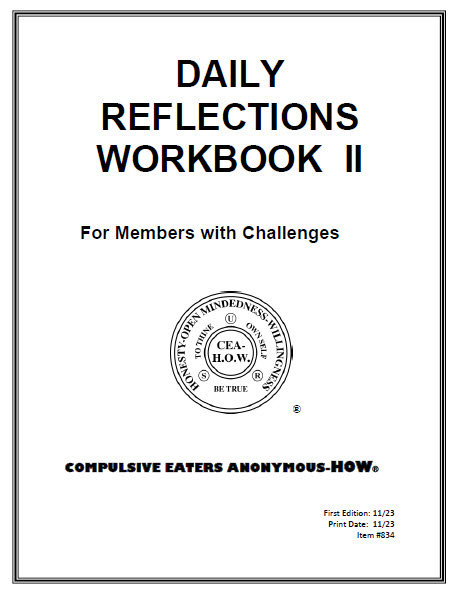 834 Daily Reflections Workbook II (NEW In 2024) - CEA-HOW Literature