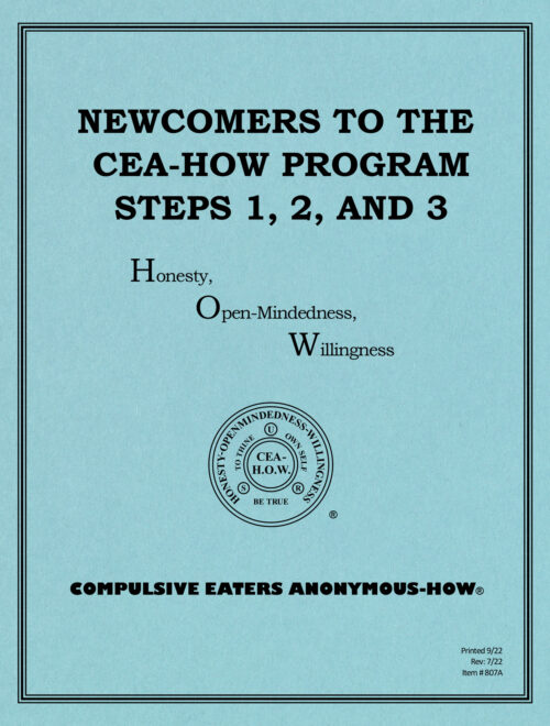 Cover image of the workbook titled "Newcomers to the CEA-HOW Program, Steps 1, 2, and 3"