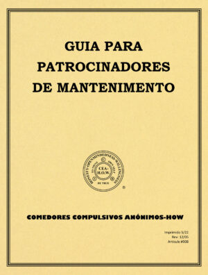 Imagen de portada del libro de trabajo titulado "Guía Para Patrocinadores de Mantenimiento"