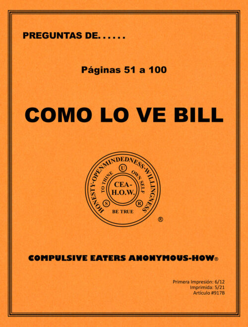 Imagen de portada del libro de trabajo titulado "Como lo ve Bill Páginas 51-100"