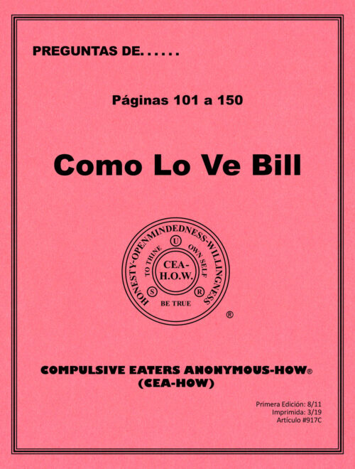 Imagen de portada del libro de trabajo titulado "Como lo ve Bill Páginas 101-150"